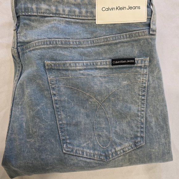 Calvin Klein Designed Denim Slim Fit Blue Wash Jeans Men W38 L30 - Picture 6 of 10